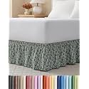 CGK Wrap Around Dust Ruffle Bed Skirt - King Size, 12" Inch, Green Meadow