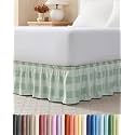 CGK Wrap Around Dust Ruffle Bed Skirt - Full Size, 12" Inch, Sage