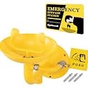 CGOLDENWALL Eye Wash Station OSHA Approved Wall Mounted Emergency Eyewash Station Eye Face Washing Sink, NPT Thread, 304 Stainless Steel+Epoxy Coating