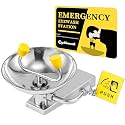 CGOLDENWALL Eyewash Stations Wall Mounted OSHA Approved Emergency Eye Face Washing Station, NPT Threads, with Emergency Sign, 304 Stainless Steel Bowl