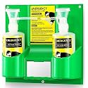 CGOLDENWALL Portable Eye Wash Station Wall Mounted Eyewash Station Emergency Eye Wash Kit, 2 * 16.09oz Eyewash Bottle, No Eyewash Solution, with a Free Eyewash Sign