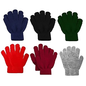 chacko boysgirls kids winter gloves pure woolen gloves_pack of 06multicolour