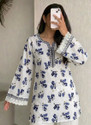 Chafi Collection Women Floral Print Straight Kurta