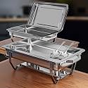 Chafing Dishes for Buffet 2 Pack (2 Pans + 3 Utensils) - 9QT Stainless Steel Chafing Dish Buffet Set - Food Warmers for Parties Buffet - Buffet Servers and Warmers (2 Pack + 2 Pans + 3 Utensils)