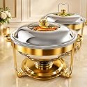 Chafing Dishes for Buffet 2 Pack, 7QT Food Warmers for Party with Glass Lid