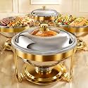 Chafing Dishes for Buffet 4 Pack, 7QT Food Warmers for Party with Glass Lid