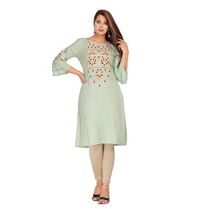 Chahit Womens Rayon Straight Kurta