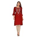 Chahit Women39s Rayon Straight Kurta
