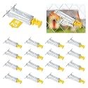 Chain Link Fence Insulator 50 Pcs Electric Fence Insulator, T Post Extender Wire Holders for Chain Link and Studded T &amp; U-Posts Tubing, Yellow