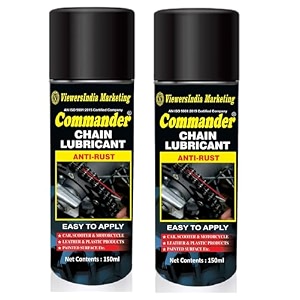 chain lubricant spray for all bikes car wear resistant lubricant clean for improve chain life amp performance accessories 150 ml pack of 2