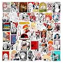 Chainsaw Anime Vinyl Self-Adhesive Sticker for Adults, Multicolor Stickers for Laptop, Journal, Guitar, Mobile - Waterproof Residue Free