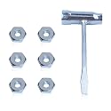 Chainsaw Screwdriver Wrench Set with Bar Nuts, 13mm x 19mm Scrench Replacement, T-Wrench and T27 Screwdriver 2-in-1 Chainsaw Adjustment Tool for Screws and Screwdrivers