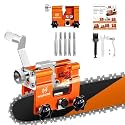 Chainsaw Sharpener Jig with Carry Bag, Chain Saw Sharpener Tool with 5 Diamond Shank, Universal Chainsaw Sharpening Kit, Portable Chainsaw Accessories for 4"- 22" Chain Saw