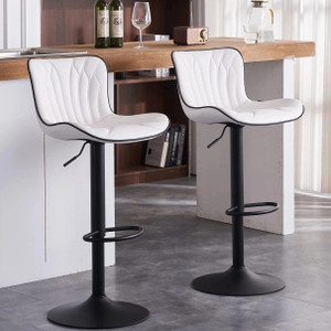chairtech  l upto 5 years of warranty l bar chair stool leatherette bar stool finish color - white diydo-it-yourself