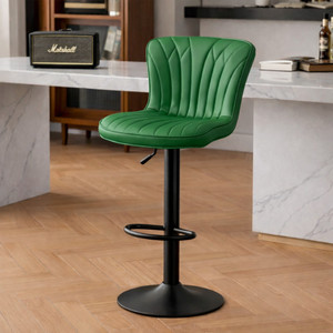 chairtech  l bar chair stool leatherette bar stool finish color - green pre-assembled