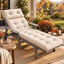 Chaise Lounge Cushion Outdoor, 74.4" x 22", Waterproof Patio