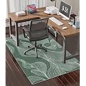 chakme Office Chair Mat for Hardwood Floor, 48"x36" Easy Glide Computer Desk Mat Protector for Rolling Chair Under Desk Rug Nonslip Backing, Machine Wash, (Leaf)