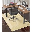 chakme Office Chair Mat for Hardwood Floor, 48"x36" Easy Glide Computer Desk Mat Protector for Rolling Chair Under Desk Rug Nonslip Backing, Machine Wash, (Golden Leaf)