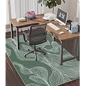 chakme Office Chair Mat for Hardwood Floor, 60"x45" Easy Glide Computer Desk Mat Protector for Rolling Chair Under Desk Rug Nonslip Backing, Machine Wash, (Leaf)