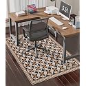 chakme Office Chair Mat for Hardwood Floor, 48"x36" Easy Glide Computer Desk Mat Protector for Rolling Chair Under Desk Rug Nonslip Backing, Machine Wash, (Plaid)