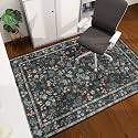 chakme Office Chair Mat for Hardwood Floor, 60"x45" Easy Glide Computer Desk Mat Protector for Rolling Chair Under Desk Rug Nonslip Backing, Machine Wash, (Floral)