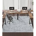 chakme Office Chair Mat for Hardwood Floor, 72"x48" Easy Glide Computer Desk Mat Protector for Rolling Chair Under Desk Rug Nonslip Backing, Machine Wash, (Arc)