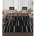 chakme Office Chair Mat for Hardwood Floor, 72"x48" Easy Glide Computer Desk Mat Protector for Rolling Chair Under Desk Rug Nonslip Backing, Machine Wash, (Stripes)