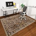 chakme Office Chair Mat for Hardwood Floor, 72"x48" Easy Glide Computer Desk Mat Protector for Rolling Chair Under Desk Rug Nonslip Backing, Machine Wash, (Floral)