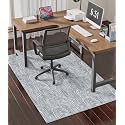 chakme Office Chair Mat for Hardwood Floor, 48"x36" Easy Glide Computer Desk Mat Protector for Rolling Chair Under Desk Rug Nonslip Backing, Machine Wash, (Arc)