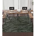chakme Office Chair Mat for Hardwood Floor, 72"x48" Easy Glide Computer Desk Mat Protector for Rolling Chair Under Desk Rug Nonslip Backing, Machine Wash, (Dark Green Leaf)