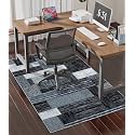chakme Office Chair Mat for Hardwood Floor, 48"x36" Easy Glide Computer Desk Mat Protector for Rolling Chair Under Desk Rug Nonslip Backing, Machine Wash, (Jigsaw)