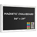 Chalk Board 36x24 Rustic Wood Framed Magnetic Blackboard for Wall Décor