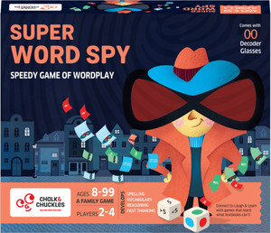 chalk and chuckles super word spy - fun family word game kids and adults age 8 and up age 8-99 yrs