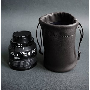 chalk factory leather soft case felt lined for zeiss milvus 18mm f28 ze lens  black