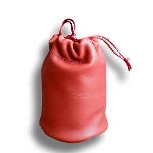 chalk factory leather soft case felt lined for canon ef 400mm f56l usm lens  red