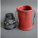 Chalk factory Leather Soft Case, Felt Lined for Sigma 20mm f/1.4 DG HSM Art Lens : RED
