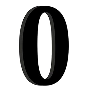 chalk my theme wooden alphabets and numbers for wall decoration  9 inch large wooden number 0 in black