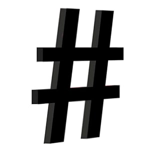 chalk my theme wooden alphabets and numbers for wall decoration  5 inch large wooden hashtag  symbol in black