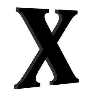 chalk my theme wooden alphabets and numbers for wall decoration  5 inch large wooden letter x in black