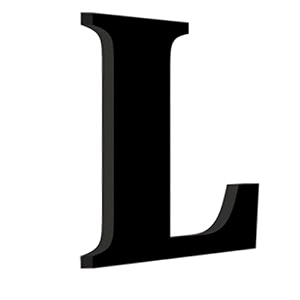 chalk my theme wooden alphabets and numbers for wall decoration  9 inch large wooden letter l in black