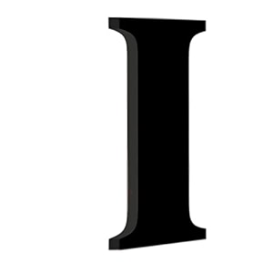 chalk my theme wooden alphabets and numbers for wall decoration  9 inch large wooden letter i in black