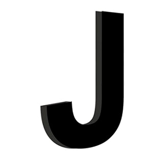chalk my theme wooden alphabets and numbers for wall decoration  9 inch large wooden letter j in black