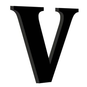 chalk my theme wooden alphabets and numbers for wall decoration  9 inch large wooden letter v in black