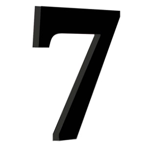 chalk my theme wooden alphabets and numbers for wall decoration  9 inch large wooden number 7 in black