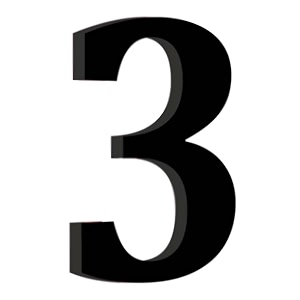 chalk my theme wooden alphabets and numbers for wall decoration  9 inch large wooden number 3 in black