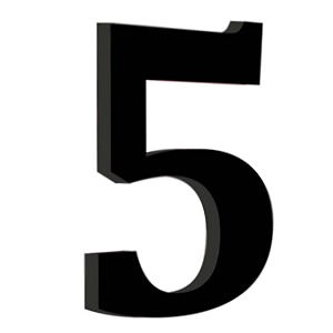 chalk my theme wooden alphabets and numbers for wall decoration  9 inch large wooden number 5 in black