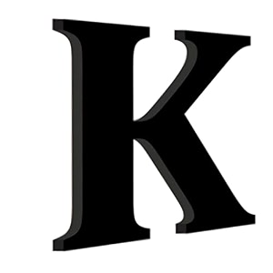 chalk my theme wooden alphabets and numbers for wall decoration  5 inch large wooden letter k in black
