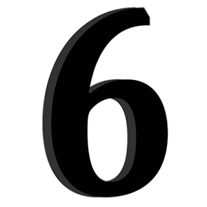 chalk my theme wooden alphabets and numbers for wall decoration  5 inch large wooden number 6 in black