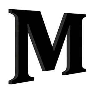 chalk my theme wooden alphabets and numbers for wall decoration  5 inch large wooden letter m in black