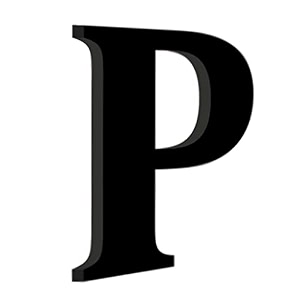 chalk my theme wooden alphabets and numbers for wall decoration  5 inch large wooden letter p in black